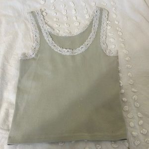 Trendy Cute Brandy Melville Tank With Lace